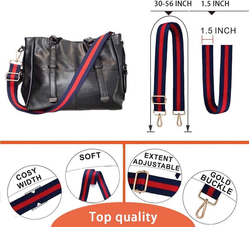 S-Jacorry Purse Strap Replacement Crossbody Wide Shoulder Strap Adjustable Canvas Straps Handbag Strap Replacement Belts - Image 2